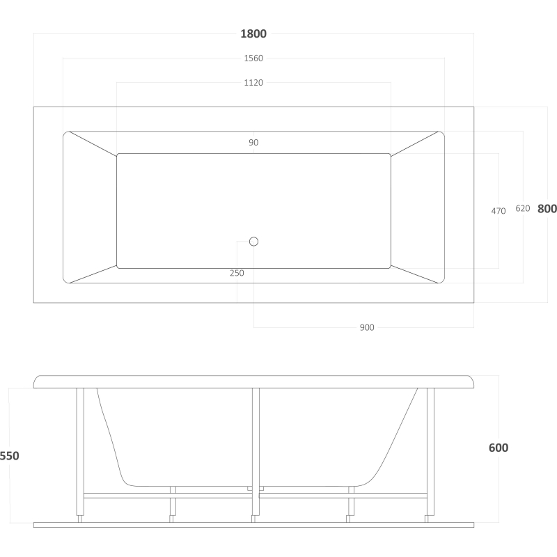 SANITEC QUADRA 531Q ευθύγραμμη ακρυλική μπανιέρα λευκό gloss SANITEC SANITEC QUADRA 531Q ευθύγραμμη ακρυλική μπανιέρα λευκό gloss SANITEC