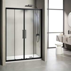 TEMA Versus Συρόμενη Πόρτα Εισόδου Τετράφυλλη 140×195 μαύρη ματ ΚΑΜΠΙΝΕΣ ΝΤΟΥΖ
