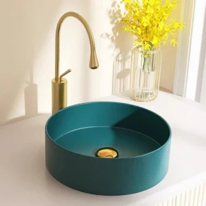 KSV Circle Petrol Matt Επιτραπέζιος Νιπτήρας Φ40×16,5cm ΝΙΠΤΗΡΕΣ