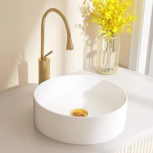 KSV Circle White Matt Επιτραπέζιος Νιπτήρας Φ40×16,5cm ΝΙΠΤΗΡΕΣ