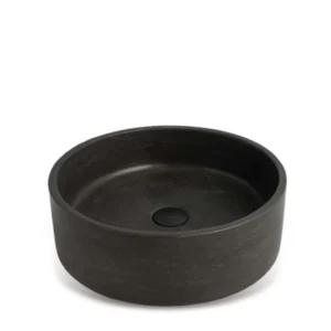 KSV Natural Stone Black Επιτραπέζιος Νιπτήρας Φ38×12 cm ΝΙΠΤΗΡΕΣ