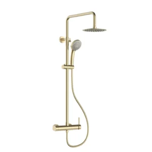 KSV REA Brushed Gold Θερμοστατική Στήλη Ντους Ø20cm KSV
