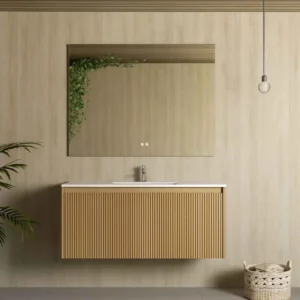 KSV Rigato Έπιπλο Μπάνιου 100 cm PVC Oak ΕΠΙΠΛΑ ΝΙΠΤΗΡΩΝ