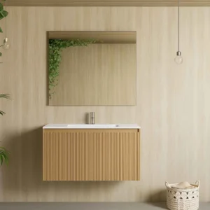 KSV Rigato Έπιπλο Μπάνιου 80 cm PVC Oak ΕΠΙΠΛΑ ΝΙΠΤΗΡΩΝ
