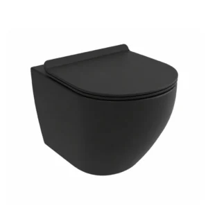 KSV Rimini Rimless Black Matt Κρεμαστή Λεκάνη Σετ ΛΕΚΑΝΕΣ ΚΡΕΜΑΣΤΕΣ